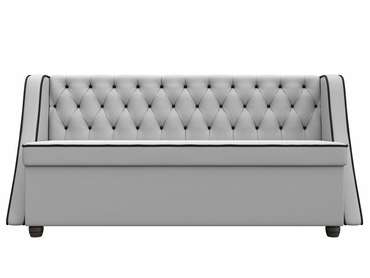 Кухонный прямой диван Лофт белого цвета (экокожа)