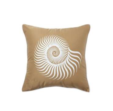 Подушка с принтом Sea Shell Mustard 