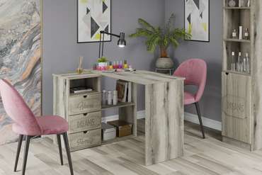 Комплект мебели для маникюрного кабинета ДримСтар коричневого цвета