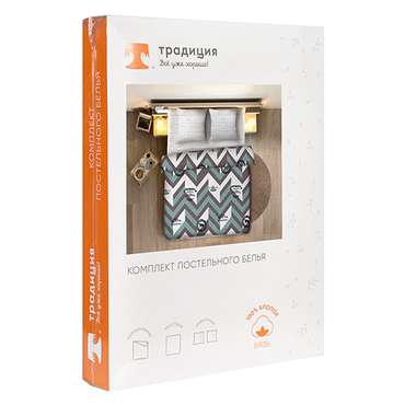 КПБ 'Традиция' дуэт, бязь, 100% хлопок, пл. 125 гр./кв.м. 'Тайга'