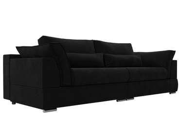 Прямой диван-кровать Пекин черного цвета