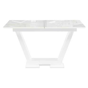 Раздвижной обеденный стол Иматра белого цвета