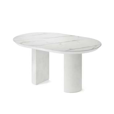 Обеденный стол раздвижной Вега белого цвета