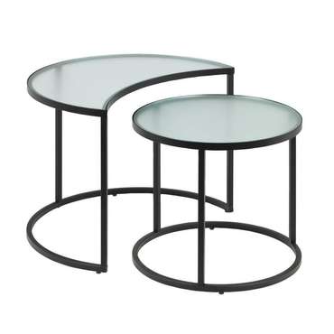 Комплект из двух столиков Bast со стеклянными столешницами