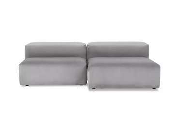 Угловой модульный диван Sorrento в обивке из велюра серого цвета