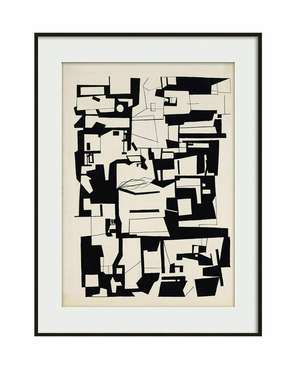 Интерьерный постер Untitled – 1938 60х80 бело-черного цвета