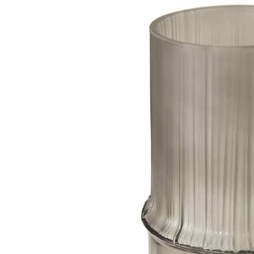 Декоративная ваза M из комбинированного стекла серого цвета
