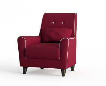 Кресло Мерлин в обивке из велюра бордового цвета