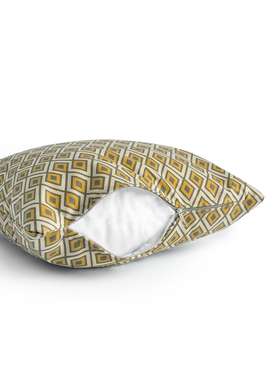 Декоративная подушка Lira 45х45 желто-серого цвета