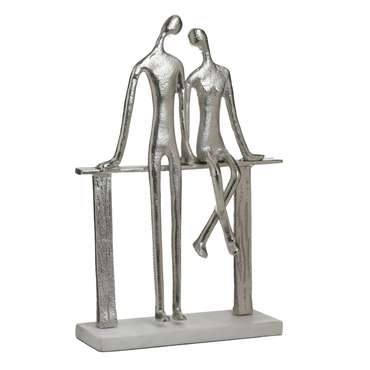 Декор настольный Couple серебряного цвета 