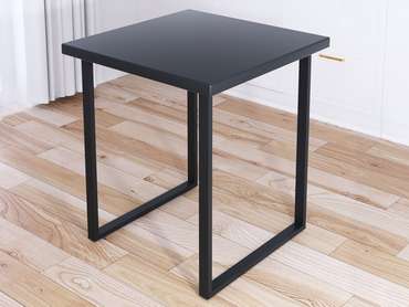 Обеденный стол Loft 70х70 серо-черного цвета