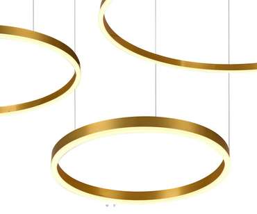 Подвес Тор латунь w133.5*95(d80+60+40) h150 Led 110W (4000k) диммируемый, с пультом ДУ