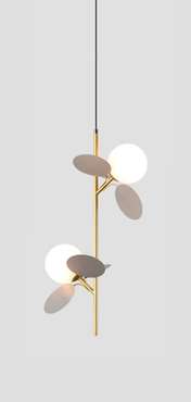 Дизайнерский подвесной светильник Matisse с лепестками серого цвета 