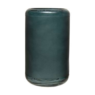 Декоративная ваза из стекла серо-синего цвета