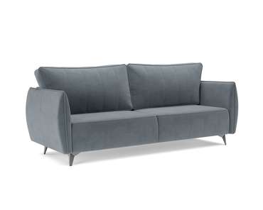 Прямой диван-кровать Осло серо-синего цвета