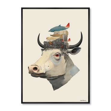 Репродукция картины Cow dreams, No 2, 2024г.