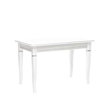 Обеденный стол раздвижной Дакота 1Р Белый с серебряной патиной
