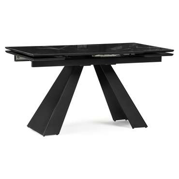 Раскладной обеденный стол Торвальд черного цвета