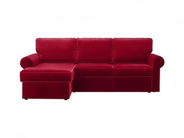 Угловой диван-кровать Murom бордового цвета