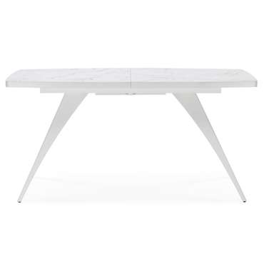 Раздвижной обеденный стол Лардж белого цвета