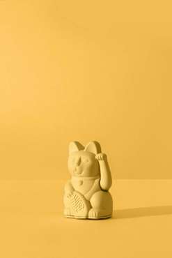 Декоративная фигурка-статуэтка Lucky Cat Mini желтого цвета