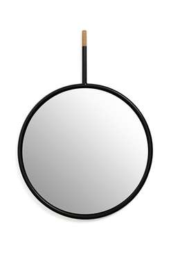 Настенное зеркало Hang Mirror Blanco черного цвета
