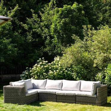 Садовый диван Lausanne серого цвета