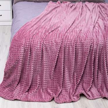 Плед 'Амели',200х220, велсофт Carre, 100% полиэстер, 'Пыльная роза'