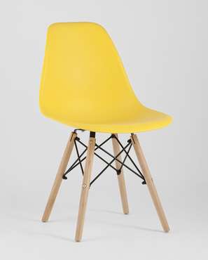 Стул Dsw Eames желтого цвета