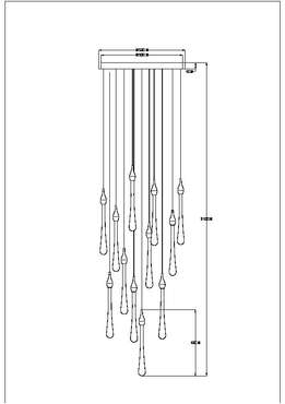 Каскадная люстра Arte Lamp RAINDROP A1803LM-36PB