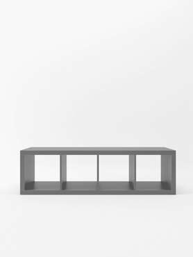 Полка Piano 4x1 серого цвета