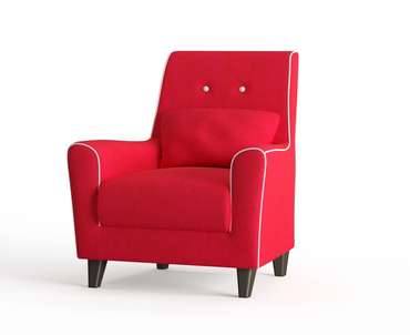 Кресло Мерлин в обивке из вельвета красного цвета