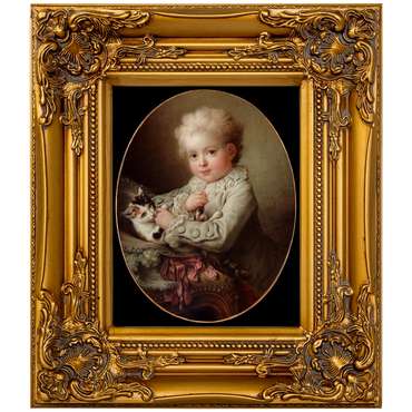 Репродукция картины Портрет мальчика играющего с кошкой