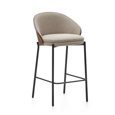 Полубарный стул Eamy бежево-коричневого цвета