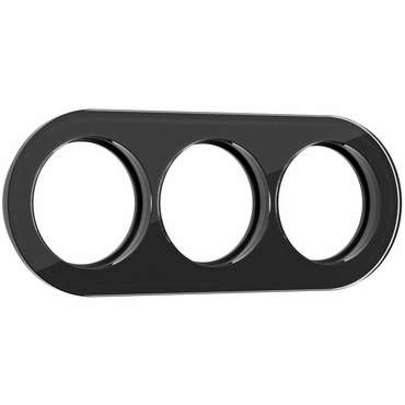 Рамка из стекла на 3 поста черный W0035108 Favorit Runda черный