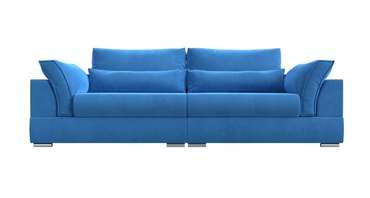Прямой диван-кровать Пекин голубого цвета
