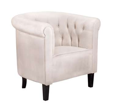 Низкое кресло Swaun beige velvet бежевого цвета