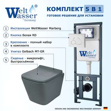 Комплект 3 в 1 инсталляция Marberg