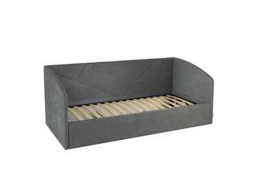 Кровать Бест 90х200 серого цвета с подъемным механизмом