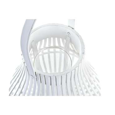 Фонарь DKD Home Decor Белый Разноцветный Металл Бамбук Стеклянный город 30 x 40 cm 29 x 29 x 34 cm