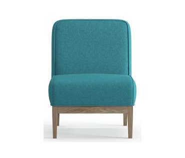 Кресло из рогожки Арагорн голубого цвета