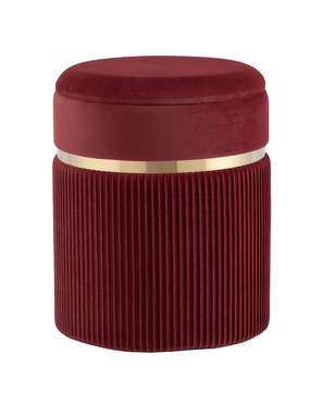 Пуф Миранда с ящиком бордового цвета