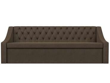 Кухонный прямой диван-кровать Мерлин коричневого цвета