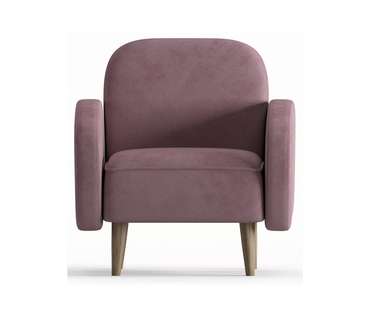 Кресло Бризби Велюр темно-розового цвета