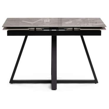 Раздвижной обеденный стол Силлем 120х80 серого цвета