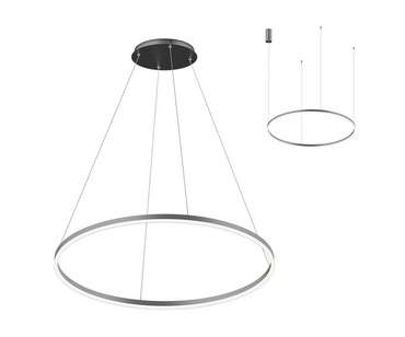 Подвес Тор матовый никель d60 h150 Led 33W (4000K) 2 типа крепления