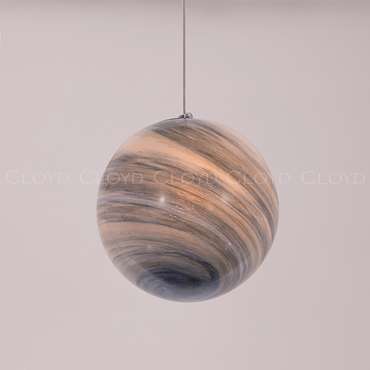 Подвесной светильник Cloyd LAPETUS P1 / ?15 см - хром - синее стекло