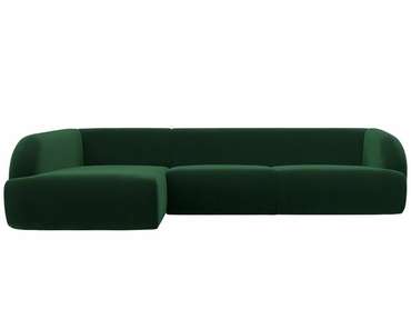 Угловой-диван Лига 041 темно-зеленого цвета левый угол