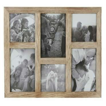 Фоторамка 35 x 1,2 x 29 cm Стеклянный Натуральный гора Деревянный MDF