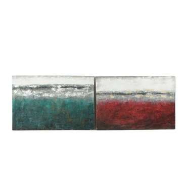 Картина 120 x 3,5 x 80 cm Абстракция современный (2 штук)